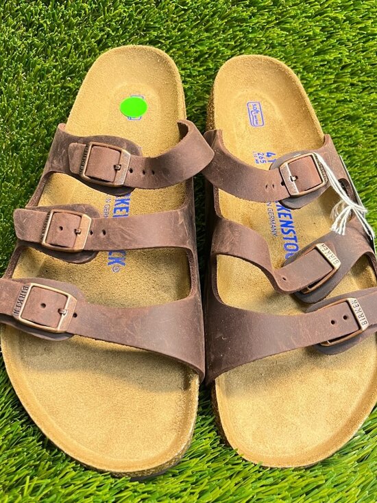 Birkenstock Florida Birko-Flor Mens Size 8 Brown Beach Walking Slide Sandals